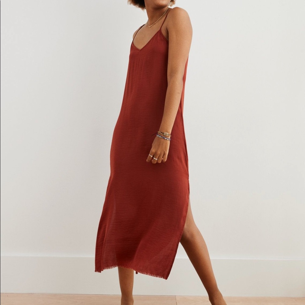 Aerie Bronze Slip Dress